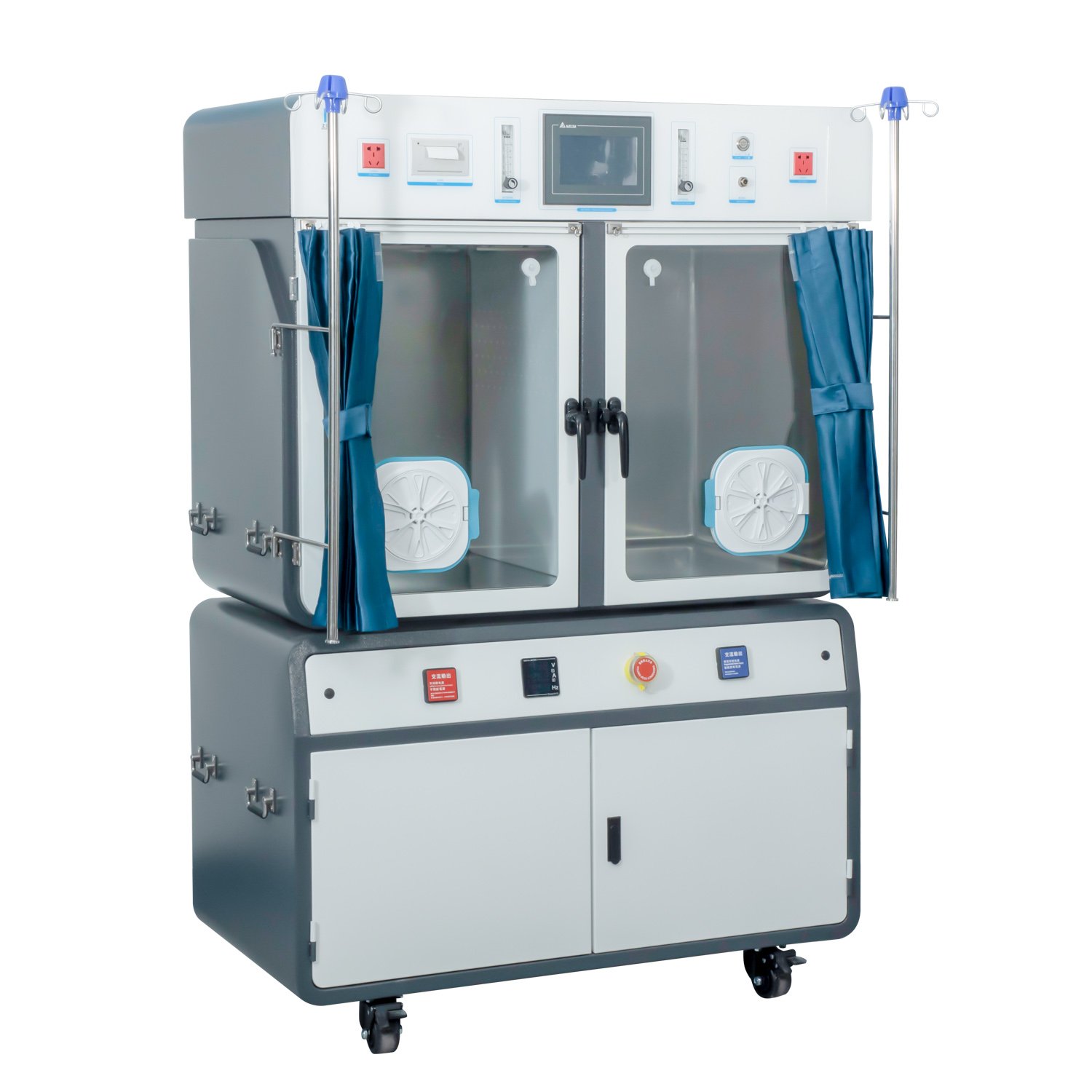 Smart vet Veterinary Instrument Hospital ICU Puppy Incubator with Double Pad Movable ICU Chamber