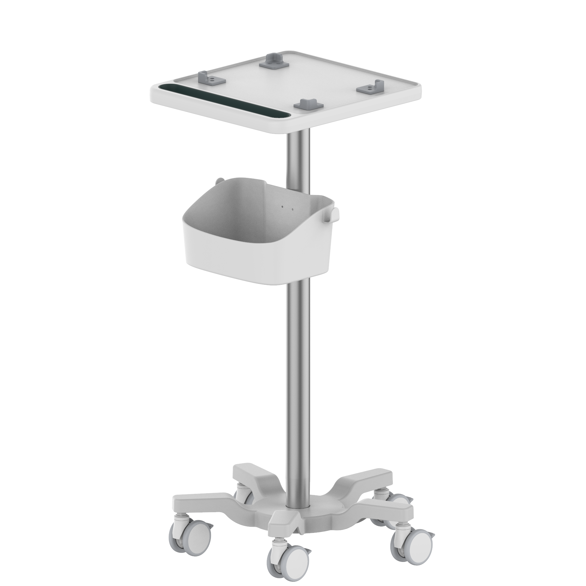 Europe OEM instruments cart mobile laptop Portable ECG medical cart trolley ultrasound stand with probe holder