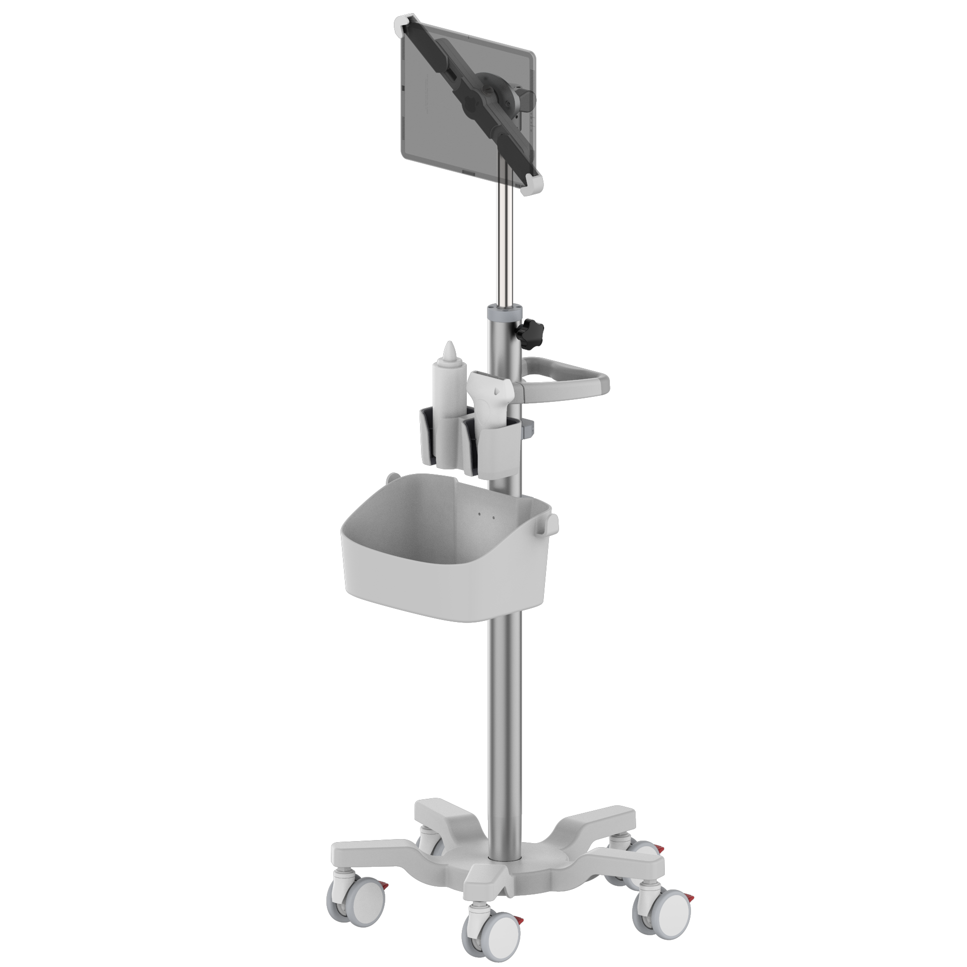 Europe OEM instruments cart mobile laptop Portable ECG medical cart trolley ultrasound stand with probe holder
