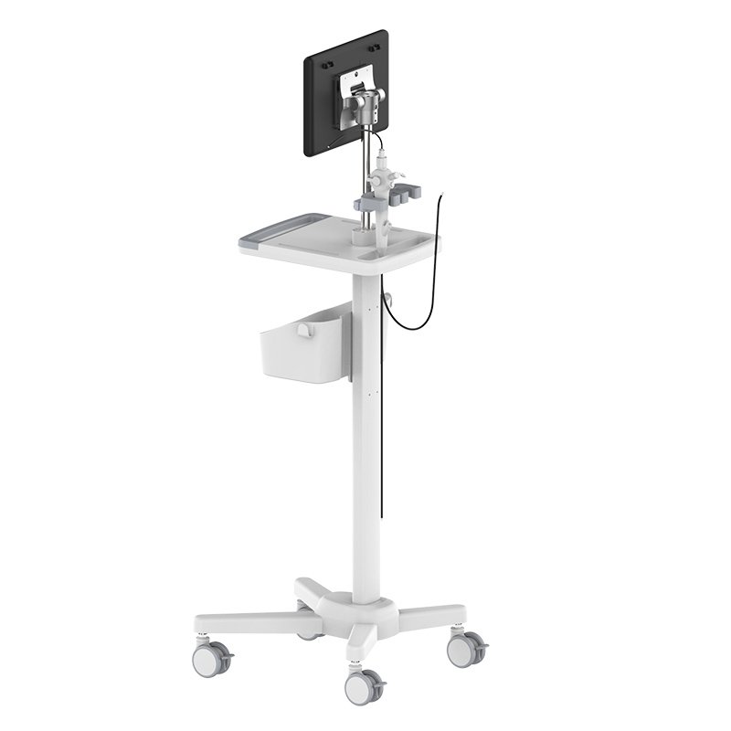 Customized Clinic Hospital Medical Cart with Laptop Pallet and Scanner Probe Holder Office Mobile Trolley for Ultrasound and ECG