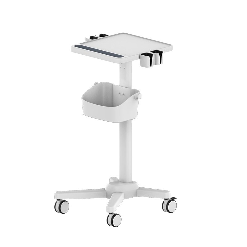 Customized Clinic Hospital Medical Cart with Laptop Pallet and Scanner Probe Holder Office Mobile Trolley for Ultrasound and ECG