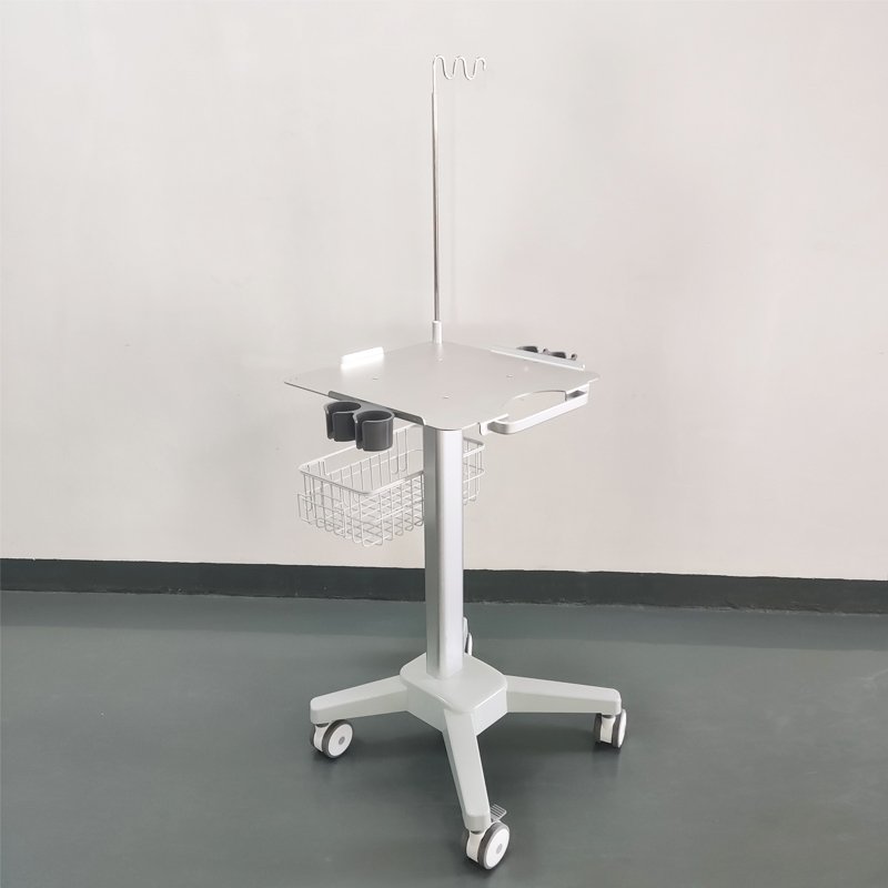 Mobile Trolley Cart with Table Top for Ultrasound Machine Hospital Medical Scanner Instruments Furniture