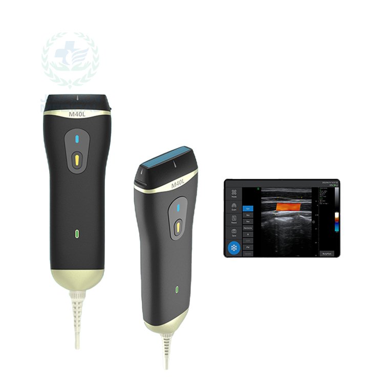 Handheld ultrasound scanner with dual-head mini color doppler handheld ultrasound probe for mobile phones and tablets