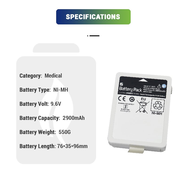 9.6V 2900mAh ni-mh rechargeable SB-671P X705 Vital Signs Monitor Medical NI-MH batteries for life scope BSM-6000 BSM-6701A
