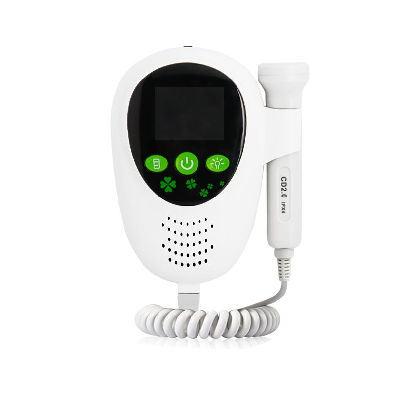 Handy Ultrasonic Fetal Heart Rate Monitor Handheld Fetal Heart Rate Monitor Instruments Plastic CE OEM Rohs Big LCD Display