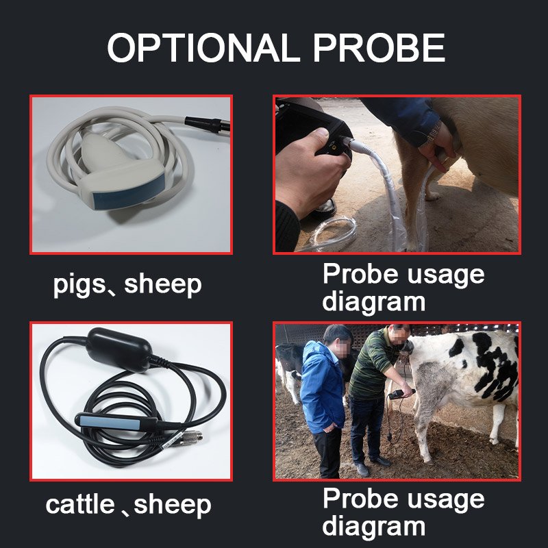 Portable Vet Doppler Ultrasound Machine veterinary ultrasound for animals dog/cat/sheep/pig/cow/horse/bovine/equine