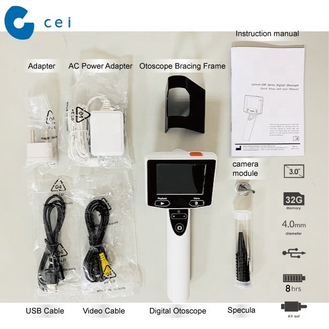 HD High Resolution Digital Video Otoscope Veterinary Medical Clinic Equipment