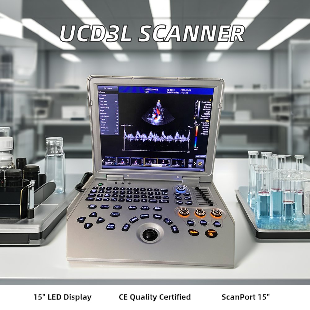 Portable Handheld Ultrasound Scanner Machine Electric Power Source Made of Metal Plastic Color Doppler Medical Instrument