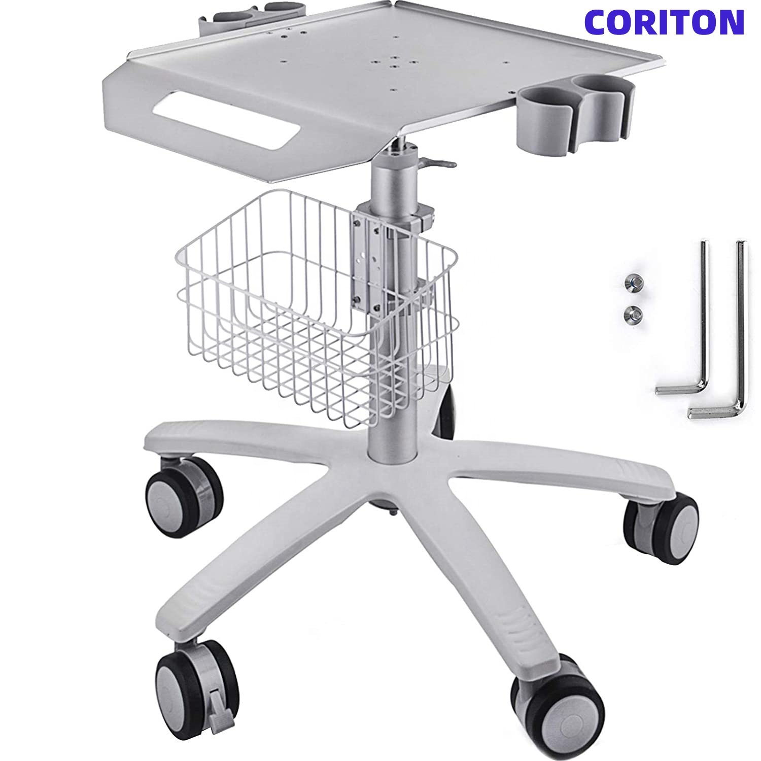 Ultrasound trolley medical mobile cart for color Doppler B scan roll stand Weld US mobile cart