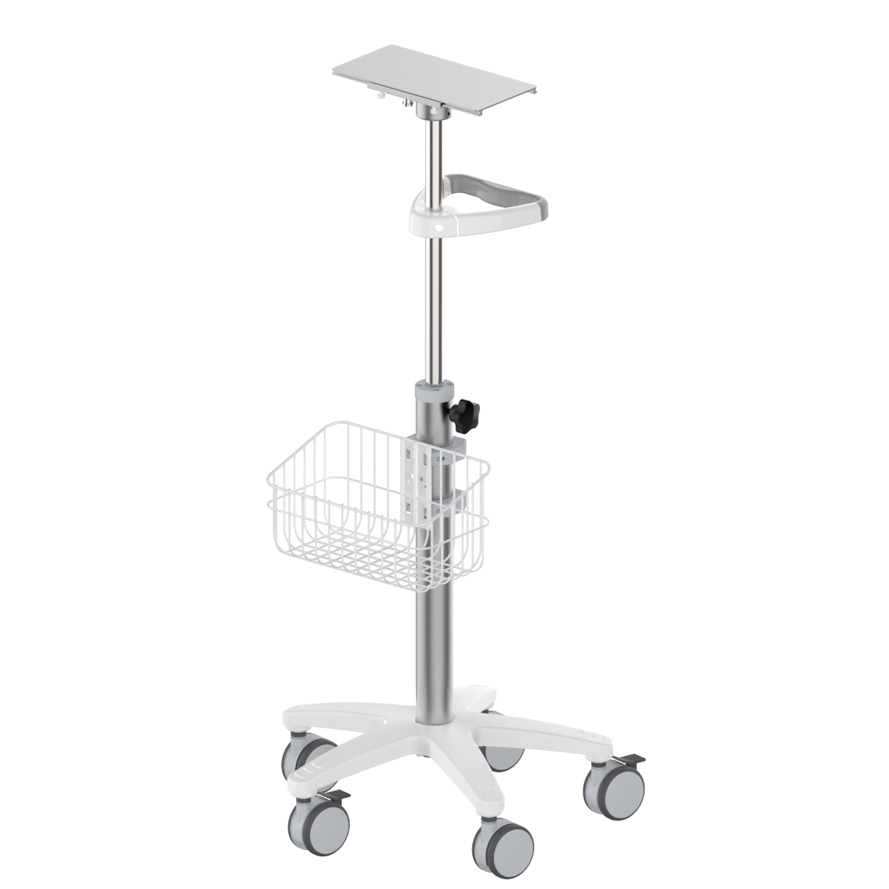 Height Adjustable Medical Metal Trolley For Patient Monitor Hospital Use Patient Monitor/Ecg Machine/Fetal Monitor Trolley Cart