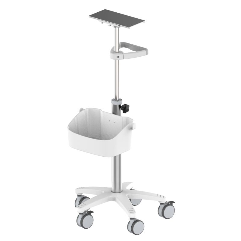 Height Adjustable Medical Metal Trolley For Patient Monitor Hospital Use Patient Monitor/Ecg Machine/Fetal Monitor Trolley Cart