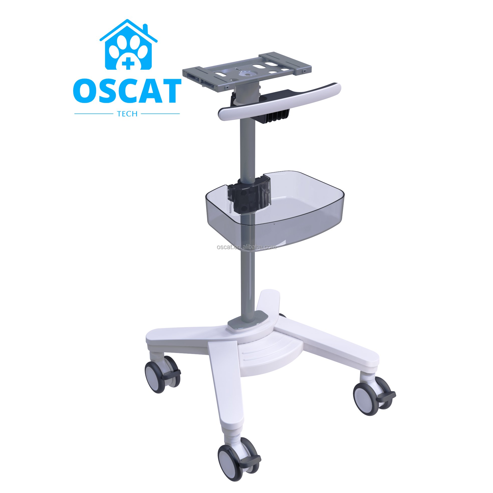 OSCAT veterinary equipment Hospital Medical Trolley Cart Monitoring Instrument For Ultrasound Machine Medical Trolley Cart