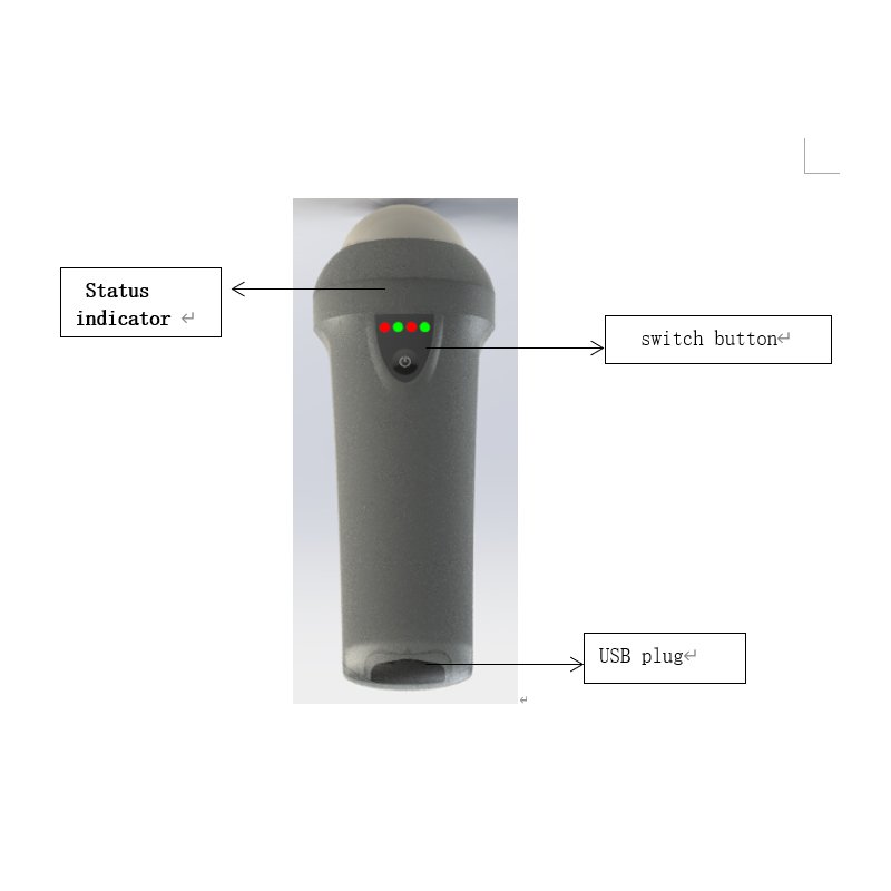 ECI-V1 Wireless Waterproof Veterinary Pregnancy Ultrasound Scanner Phone connect