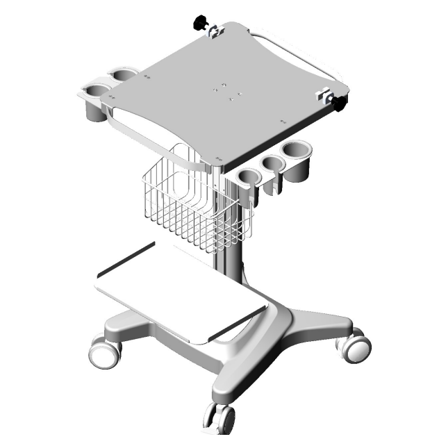 China supplier medical instrument hospital trolley stand cart for portable Ultrasound device