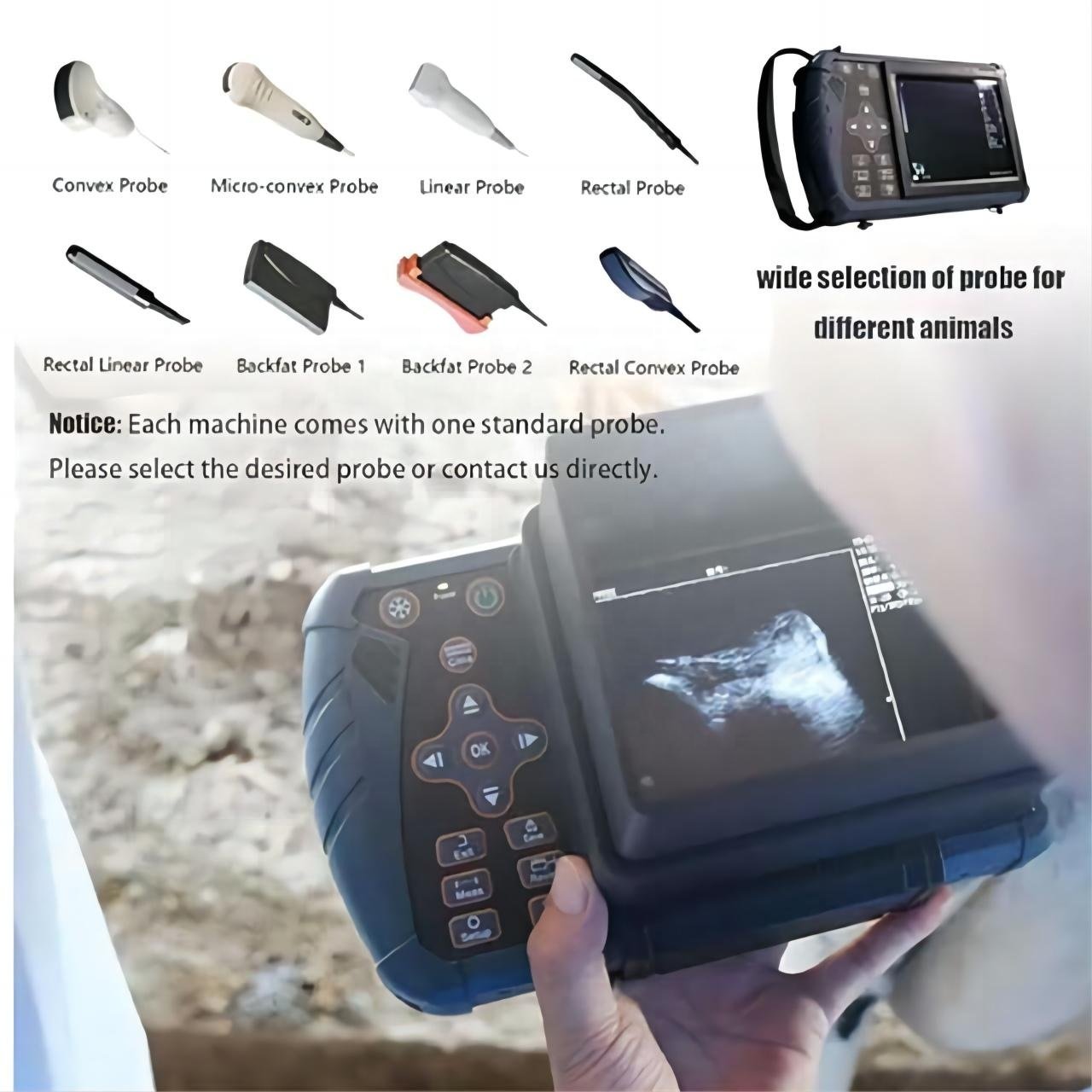 Dawei Cow Ultrasound Machine Veterinary Portable Ultrasound Scanner Price