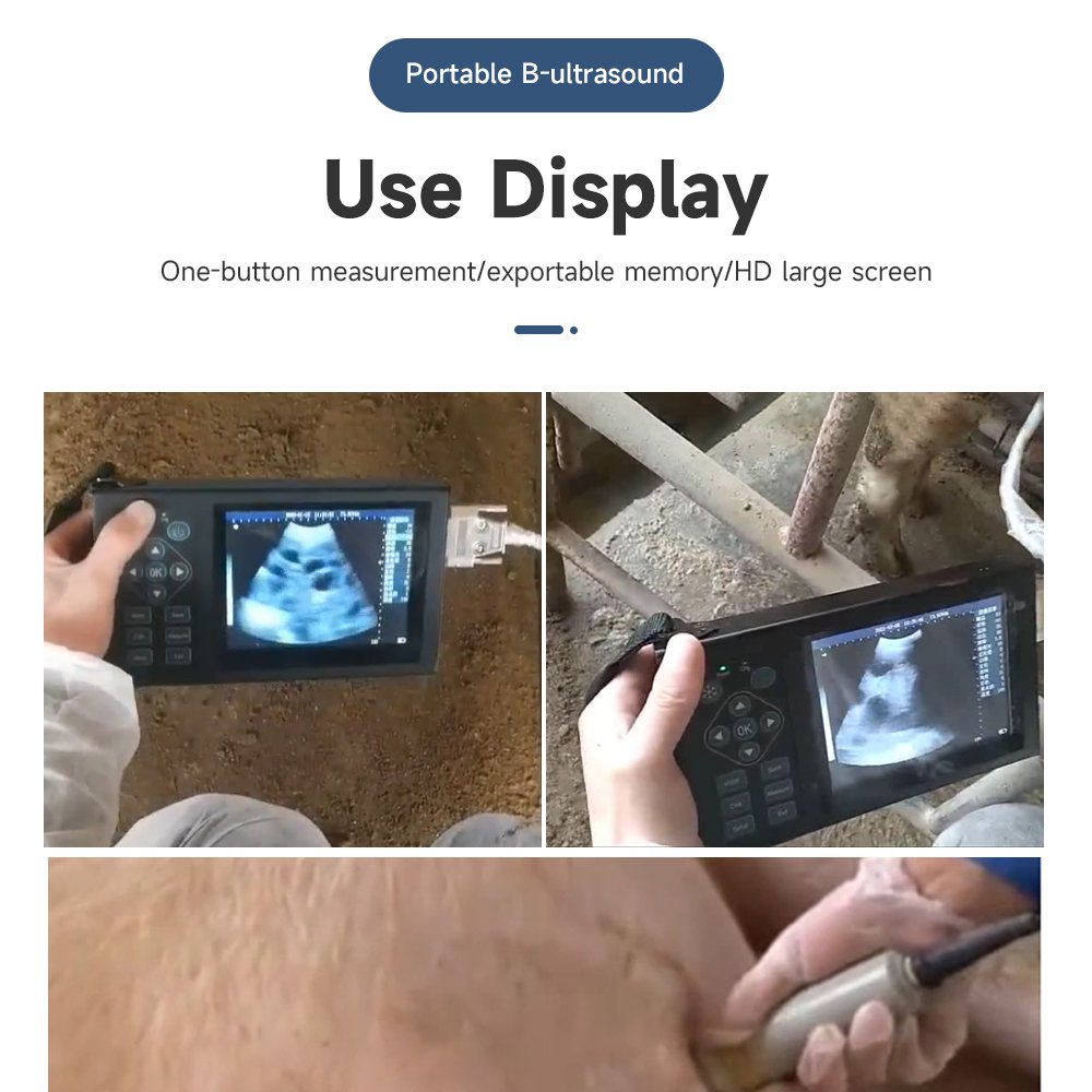 Handheld Veterinary Ultrasound Machine 5.6-inch Low Price Portable Animal Cow Cattle Vets Ultrasound Scanner