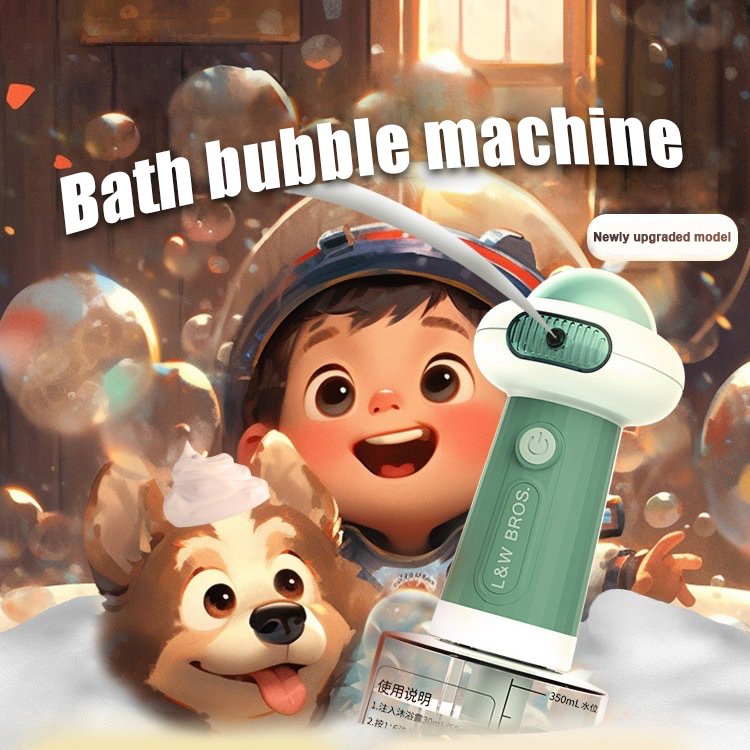 2024 Dog Supplies Automatic Pet Bubble Machine Multi-Functional Hands-Free Pet Shower Gel Dispenser For Cat