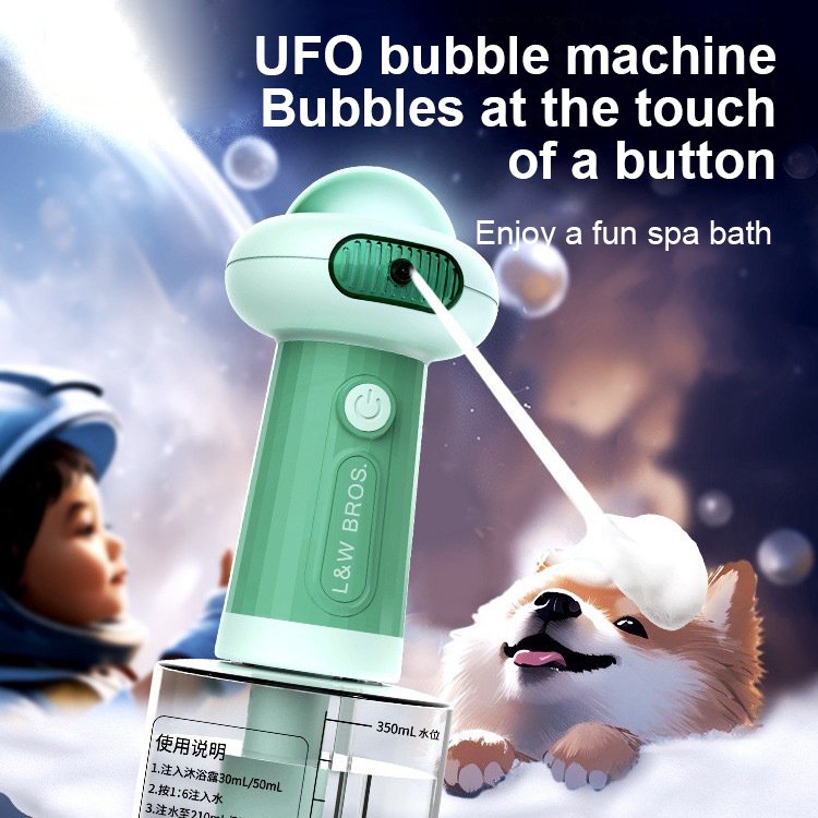 2024 Dog Supplies Automatic Pet Bubble Machine Multi-Functional Hands-Free Pet Shower Gel Dispenser For Cat