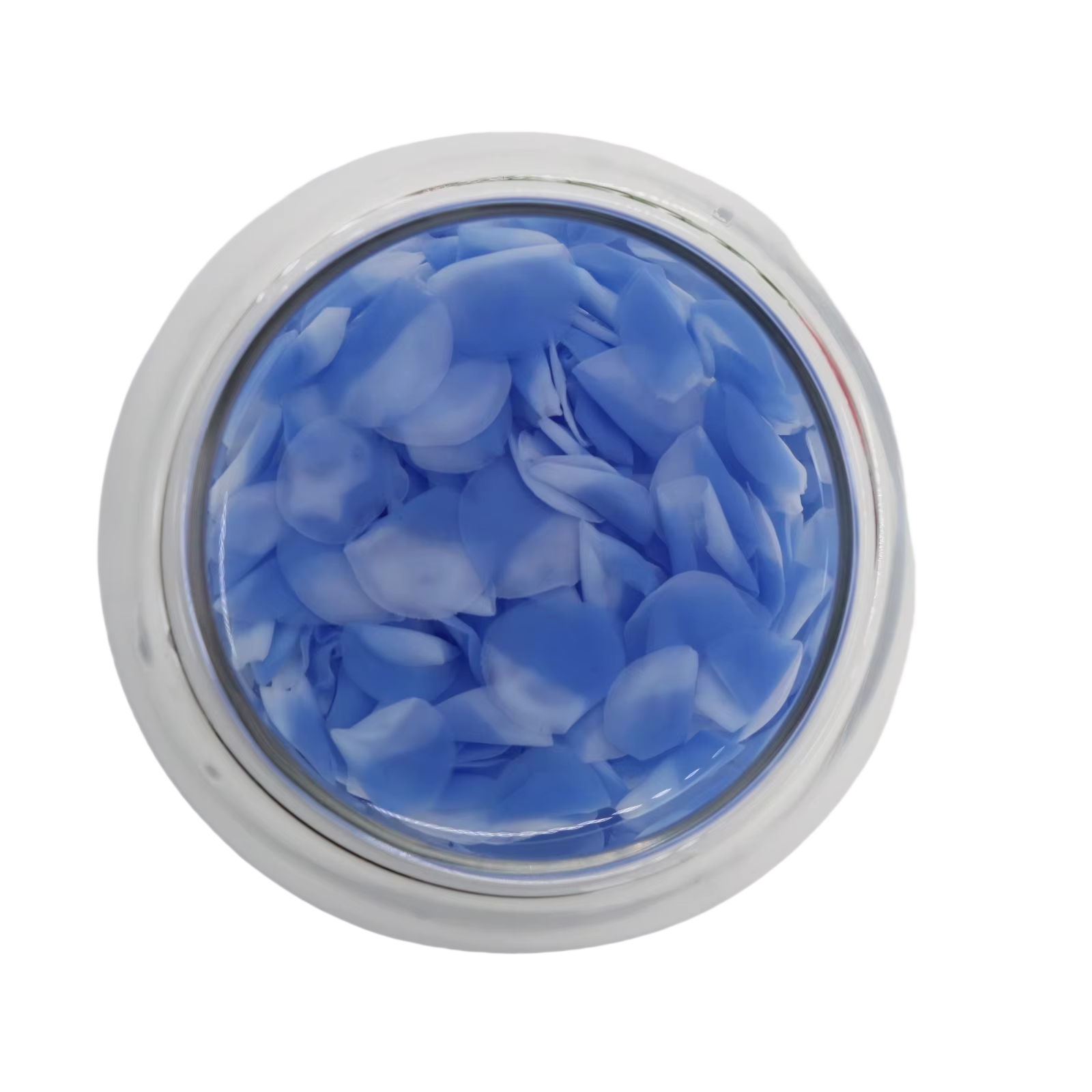 Blue petals for shower gel, shampoo,cosmetic petals, chemical petals can encapsulate active ingredients