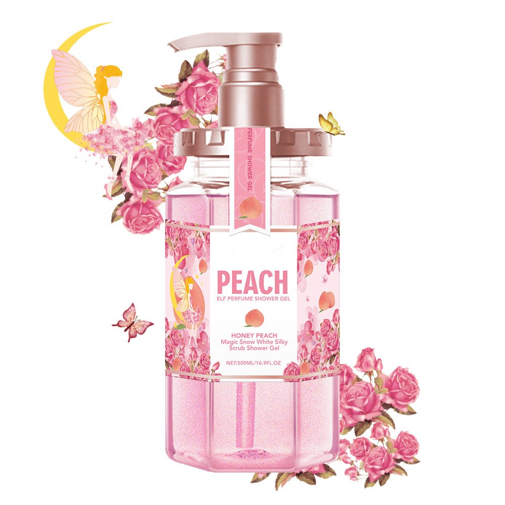 Peach Shower Gel OEM Wholesale Skin Care Deep Cleansing Moisturizing Whitening Anti Acne Peach Body Wash