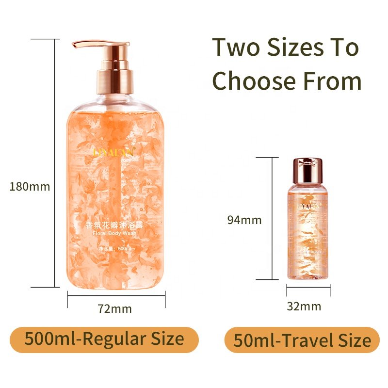 Private Label Natural Floral Organic Hydrating Skin Brightening Shower Gel Lightening Petal Body Wash