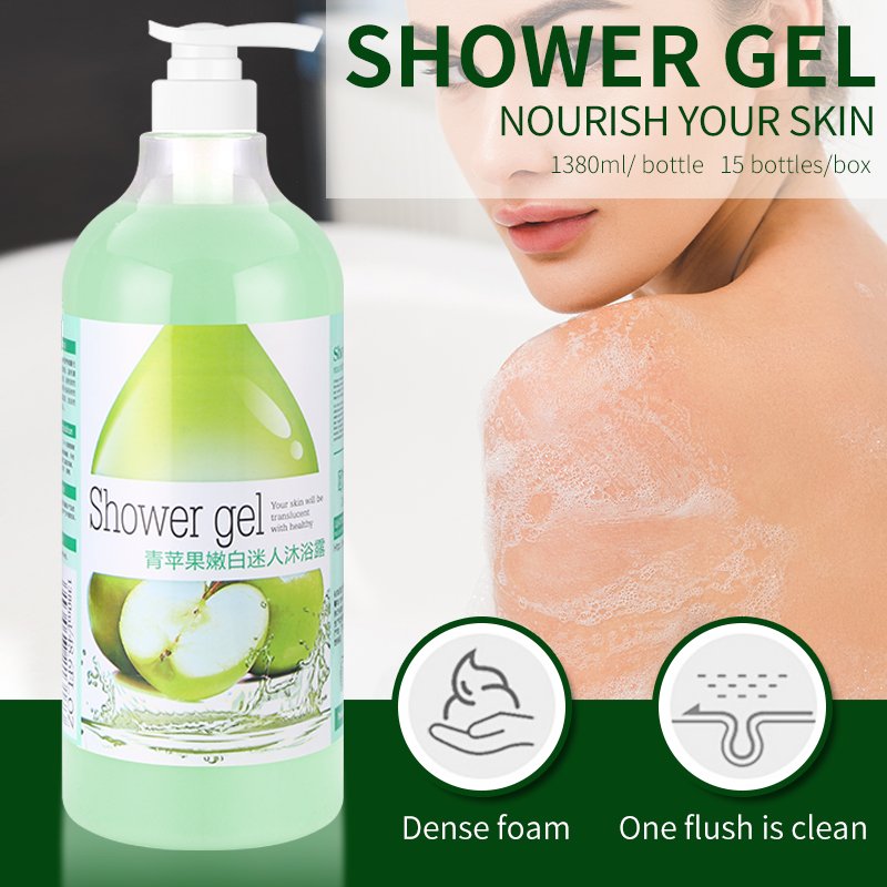 1380ml Apple Orange Body Soap Refreshing Moisturizing Whitening Body Soap Gentle and No Stimulation