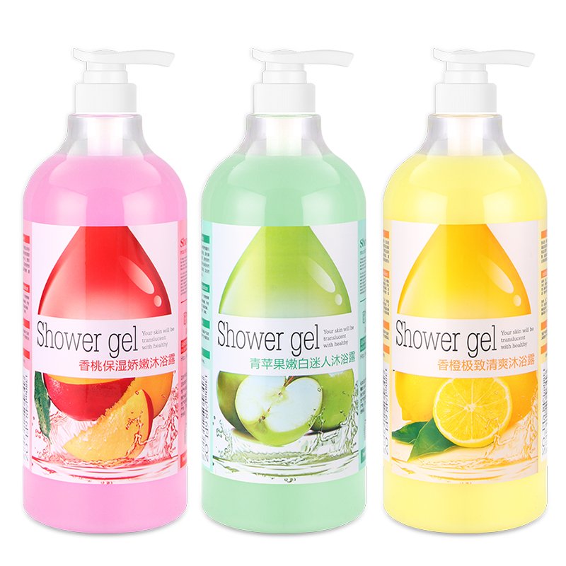 1380ml Apple Orange Body Soap Refreshing Moisturizing Whitening Body Soap Gentle and No Stimulation