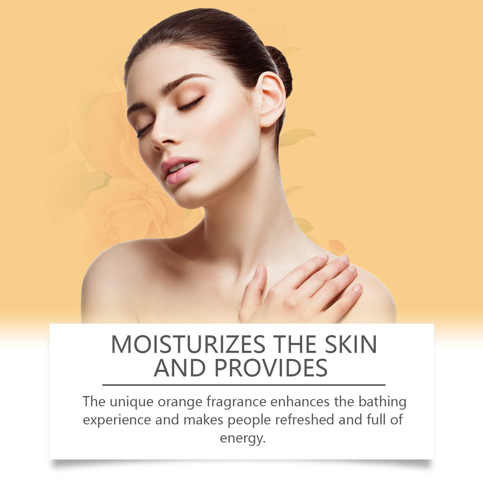 OEM Fresh orange essence Gentle nourishing body cleansing moisturizing shower gel Orange moisturizing shower gel