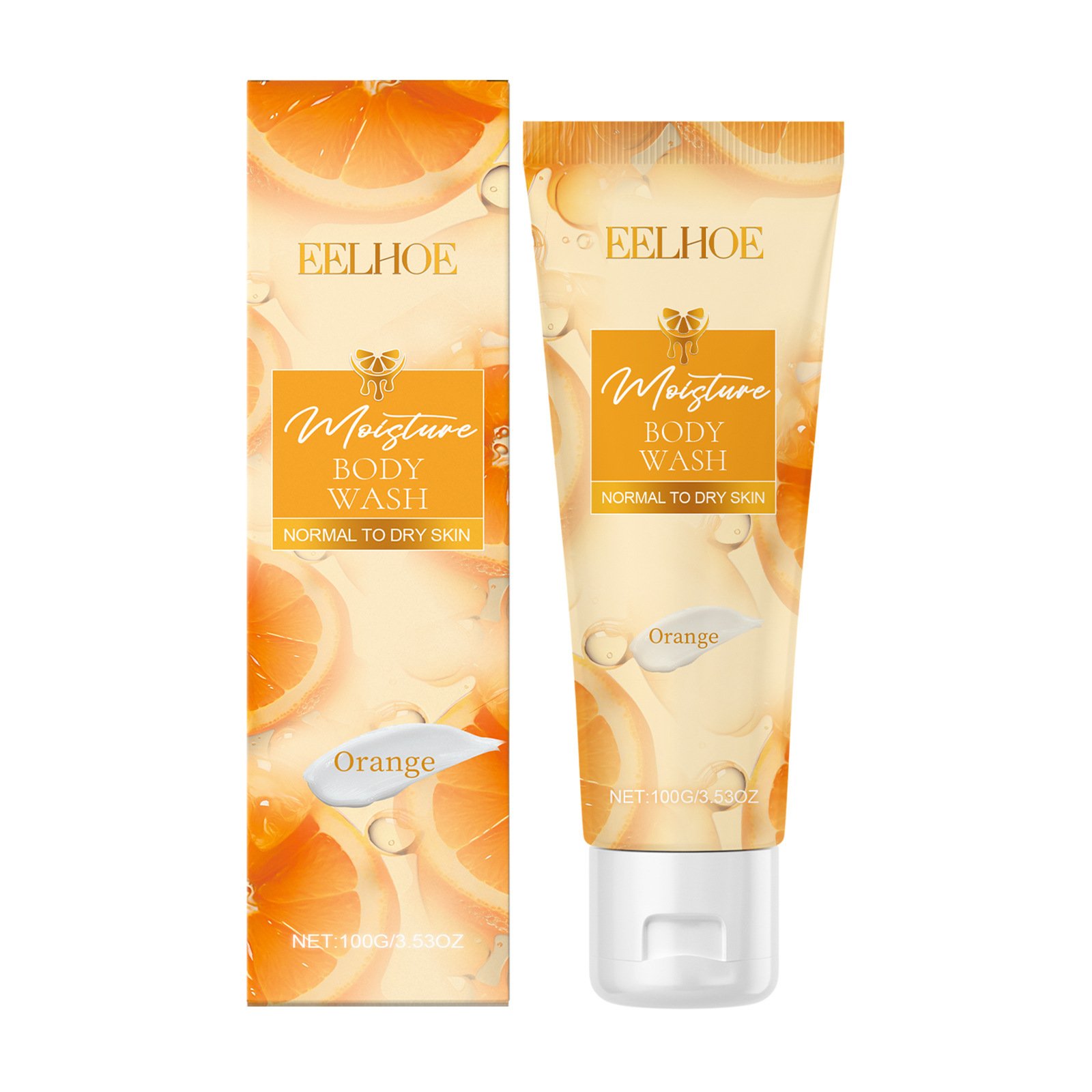 OEM Fresh orange essence Gentle nourishing body cleansing moisturizing shower gel Orange moisturizing shower gel