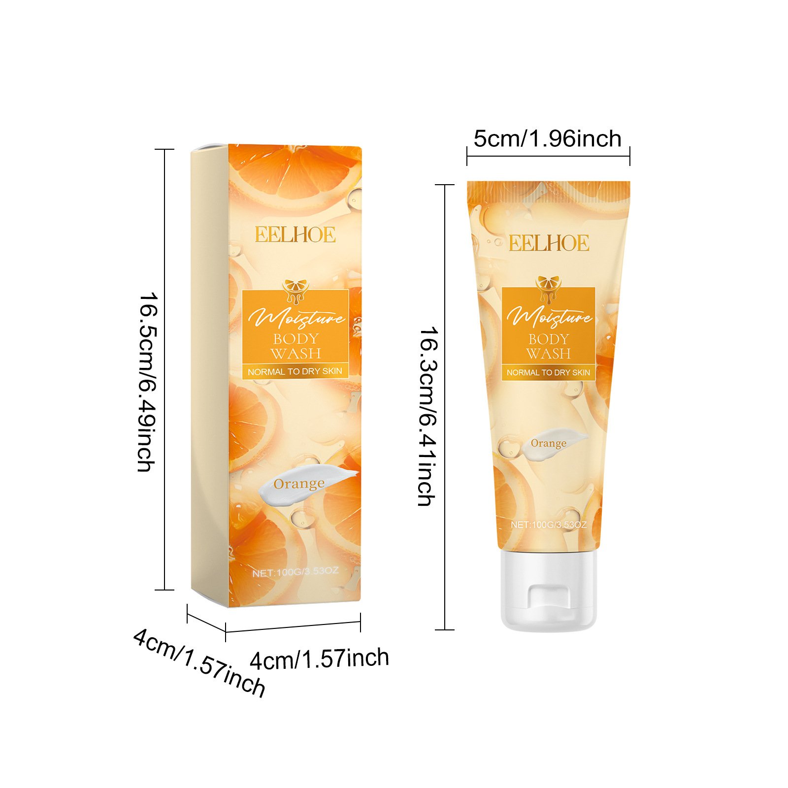 OEM Fresh orange essence Gentle nourishing body cleansing moisturizing shower gel Orange moisturizing shower gel