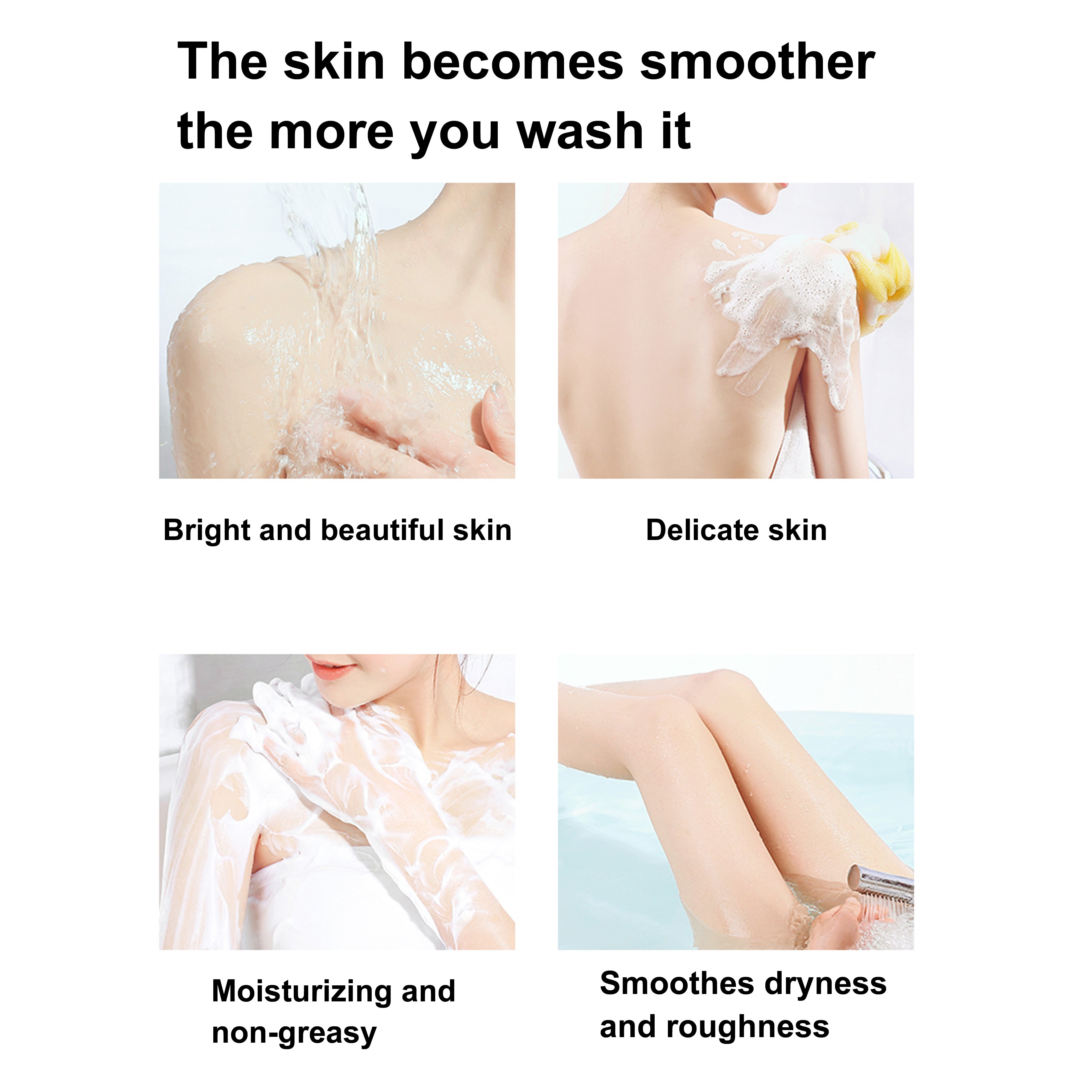 ROUSHUN Shower Gel Arbutin Kojic Acid Scrub Shower Gel