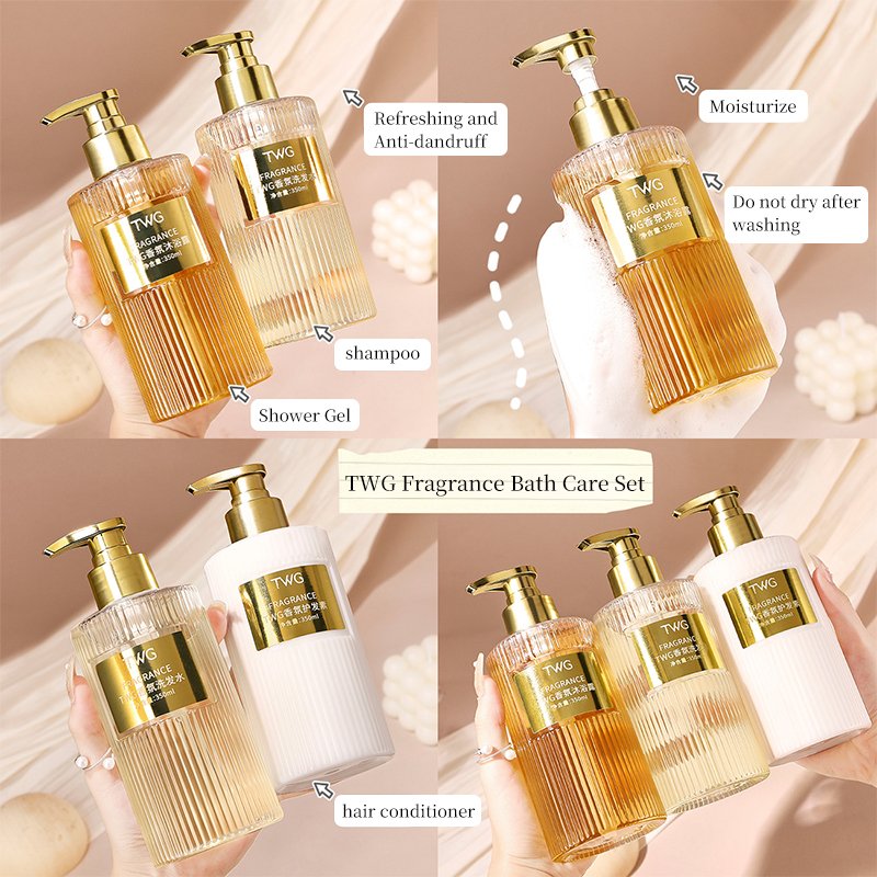 TWG Private Label Shampoo&Conditioner and Shower Gel 3*350 ml Factory Long Lasting Fragrance Shampoo and Conditioner Set