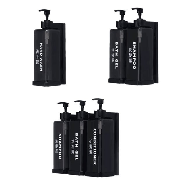 500ML hotel bathroom wall mounted soap dispenser with lock manual press anti theft shampoo soap dispenser bottle
