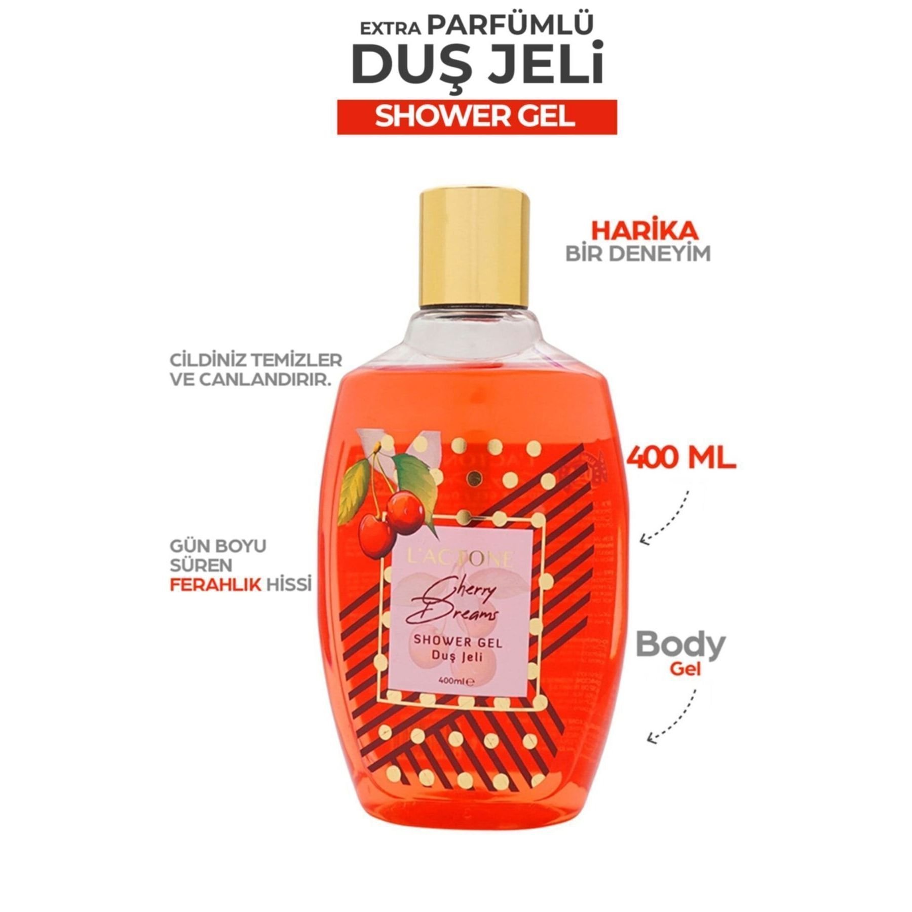 Cherry Dreams Shower Gel 400 ml / Cherry Perfumed Shower Gel