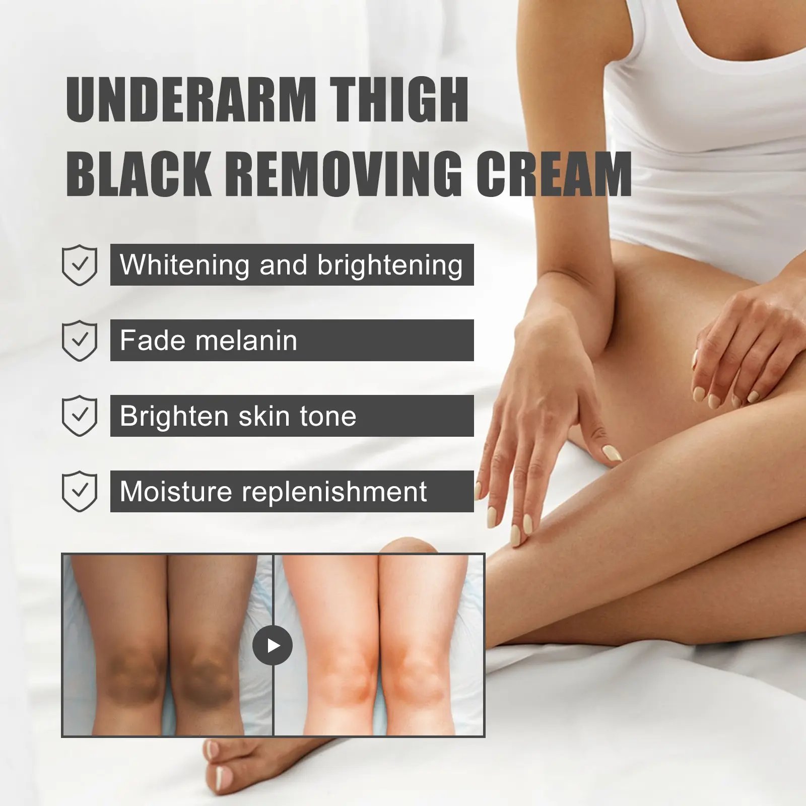Effective black cream desalting armpit thigh inner joint melanin whitening 30ml wholesale price