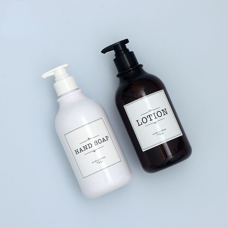 300ml 500ml matte brown shampoo and conditioner bottle matte black shower gel bottle 10oz 16oz