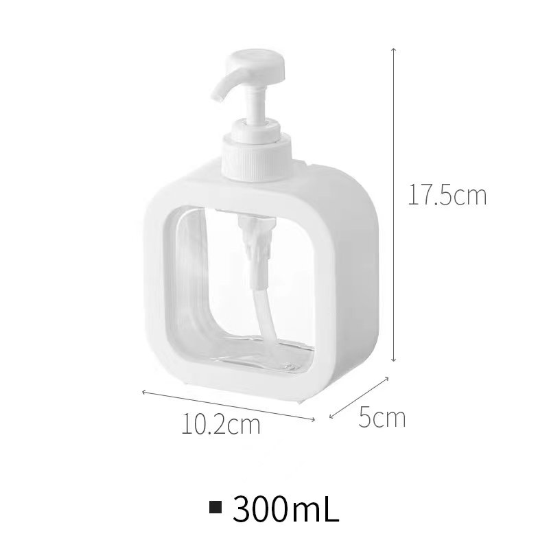 Stock 300ml/500ml large capacity PET square shampoo shower gel conditioner body lotion Hotel high-grade cosmetics plastic bottle