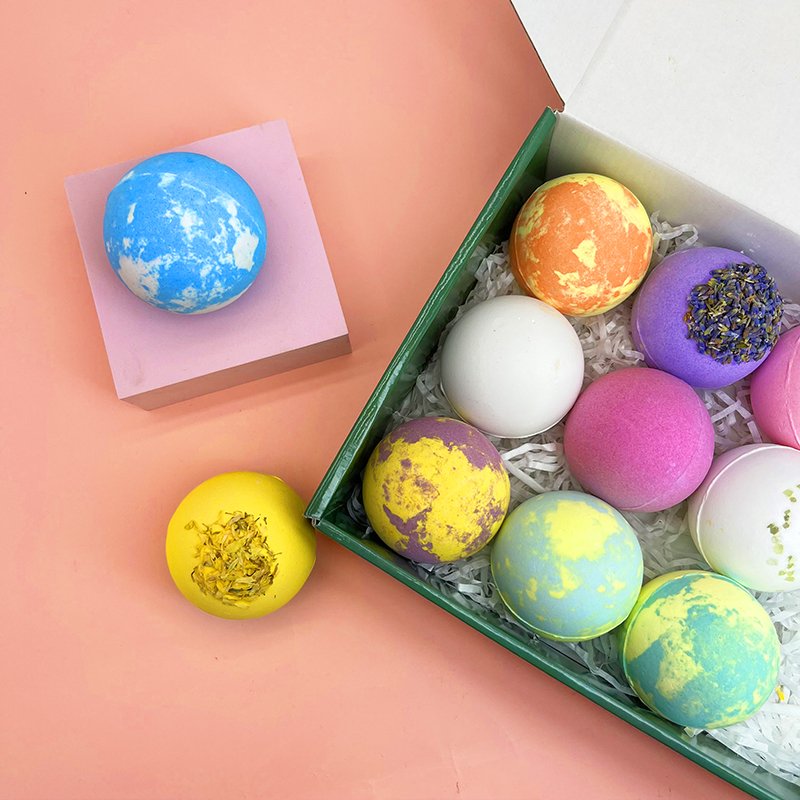 OEM Luxury Bath Supplies Moisturize Fizzy Spa 100% Natural Ingredients Fizzies Dry Skin Handmade Bubble shower Bath Bombs