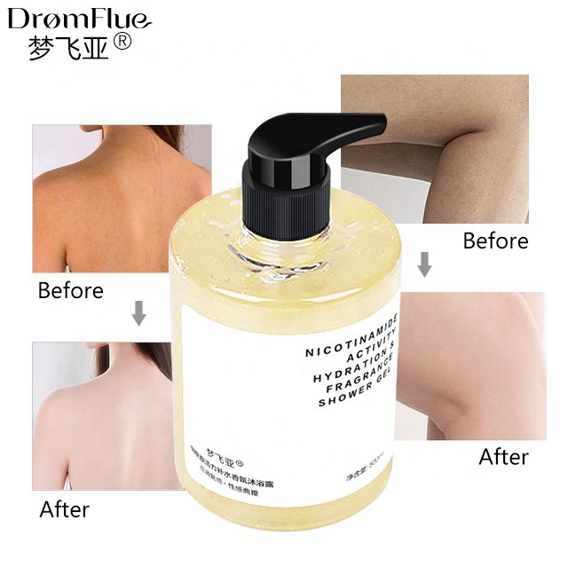 500ml Private Label Whitening Organic Niacinamide Shower Gel Set and Moisturizing moisturizing bath shower gel