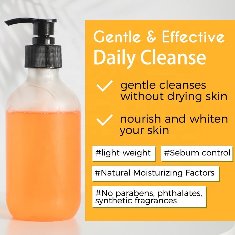 Papaya Moisturizing Body Wash Skin Care Bath Gel and Lotion Cream Gentle Cleansing Beauty Product for Smooth Skin