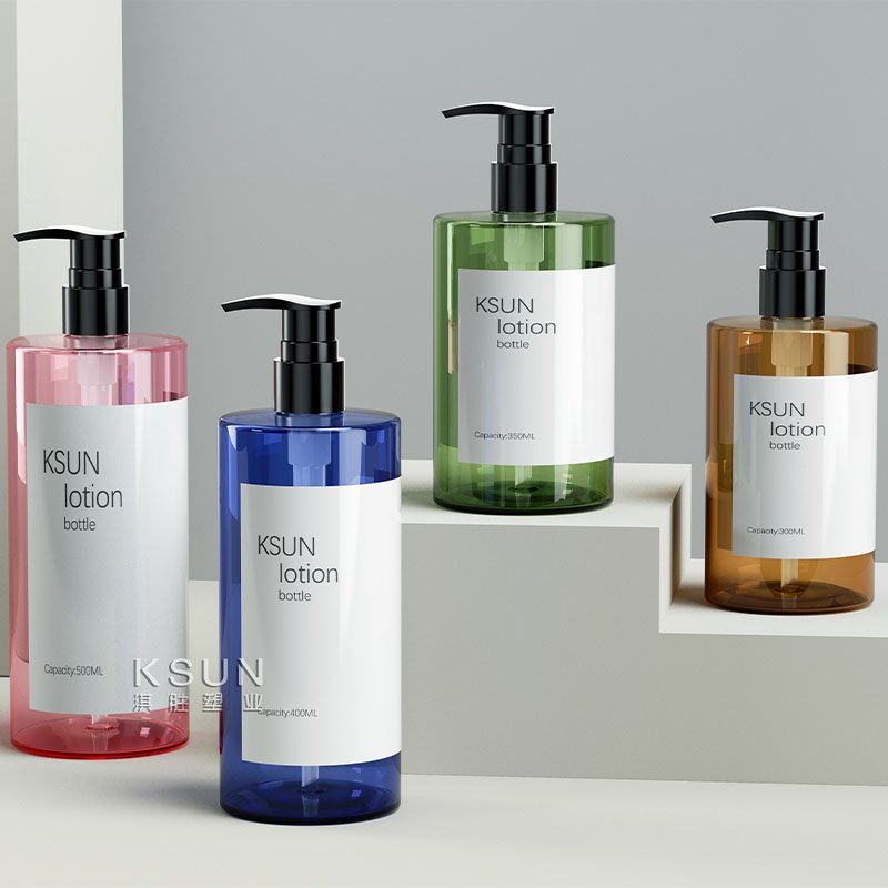 Shampoo Packaging 300ml 350ml 400ml 500ml Empty Plastic Lotion Pump Shower Gel Shampoo And Conditioner Bottles