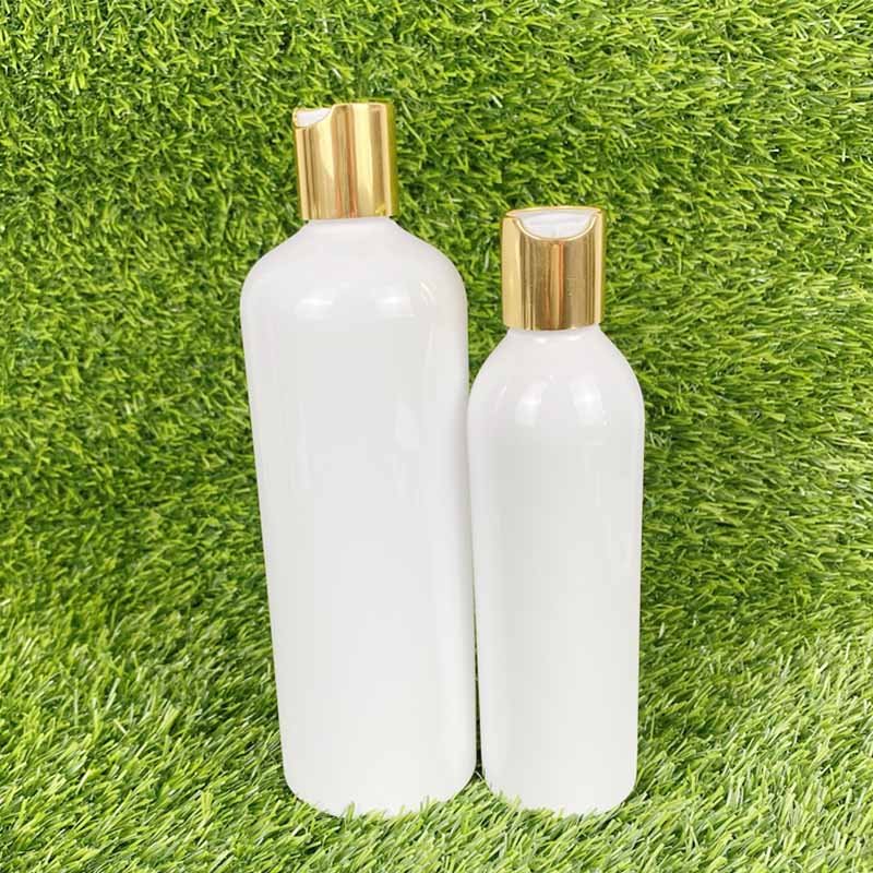 New plastic shampoo conditioner 200ml 250ml 300ml 500ml black lotion bottle with Disc cap for shampoo and lotion