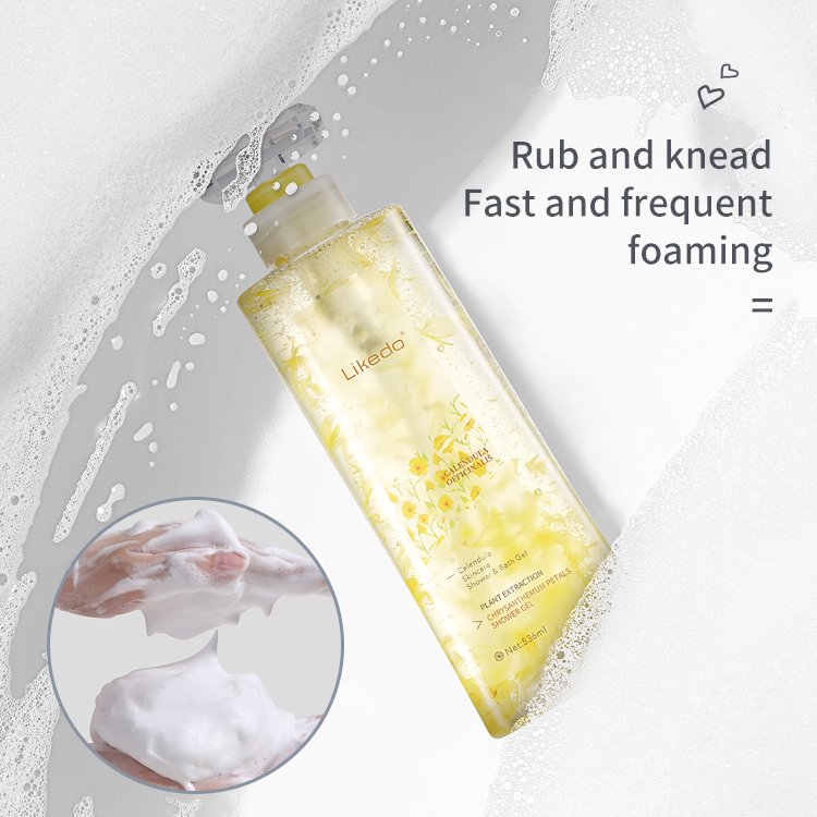 Natural Organic Washing With High Quality Refreshements Tea Tree Cherry blossom petal Body Wash Shower Gel