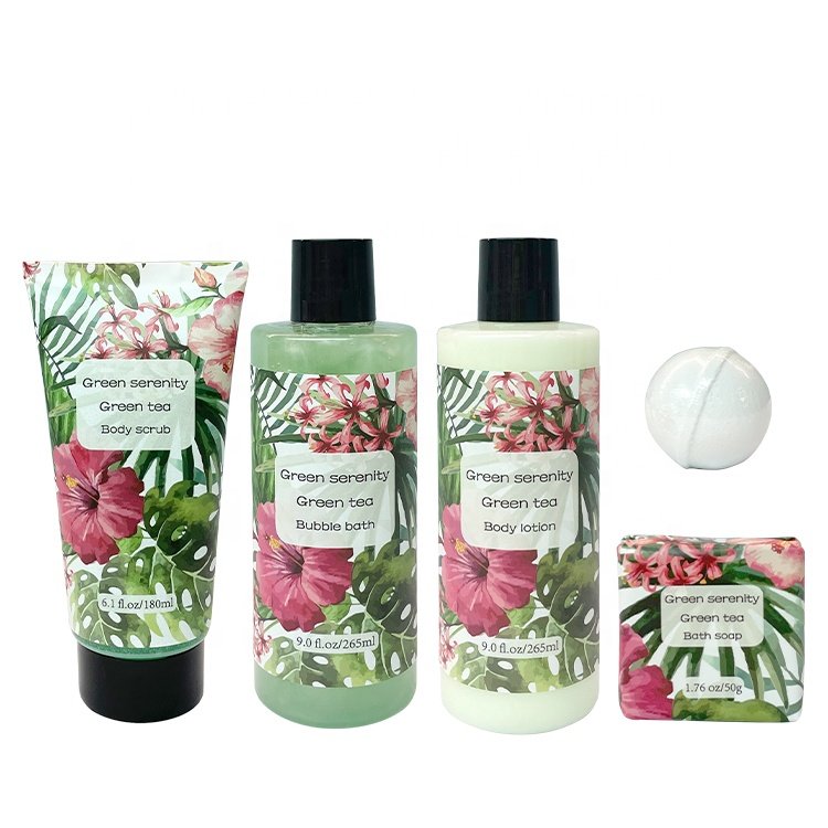 Custom clear shampoo bath bomb set shower gel body wash bubble bath salt conditioner set bath oil body han soap
