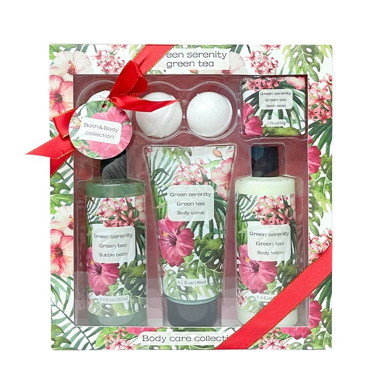 Custom clear shampoo bath bomb set shower gel body wash bubble bath salt conditioner set bath oil body han soap