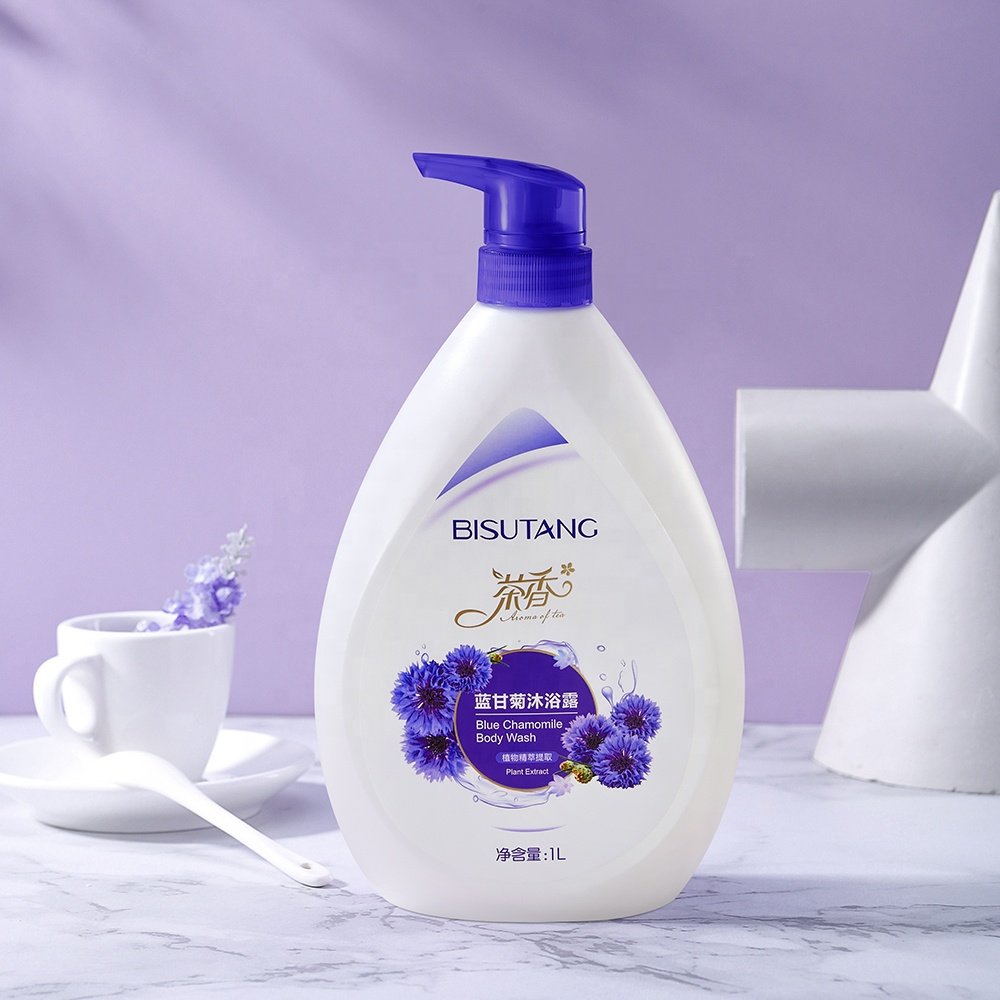 Blue Chamomile Shower Gel Long Lasting Fragrance Moisturizing & Rejuvenating Deep Cleansing Body Wash for 1000ml