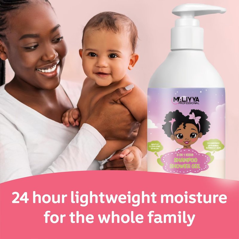 Custom label baby's 3 in1 shower gel Moisturizing conditioner baby shampoo and body wash