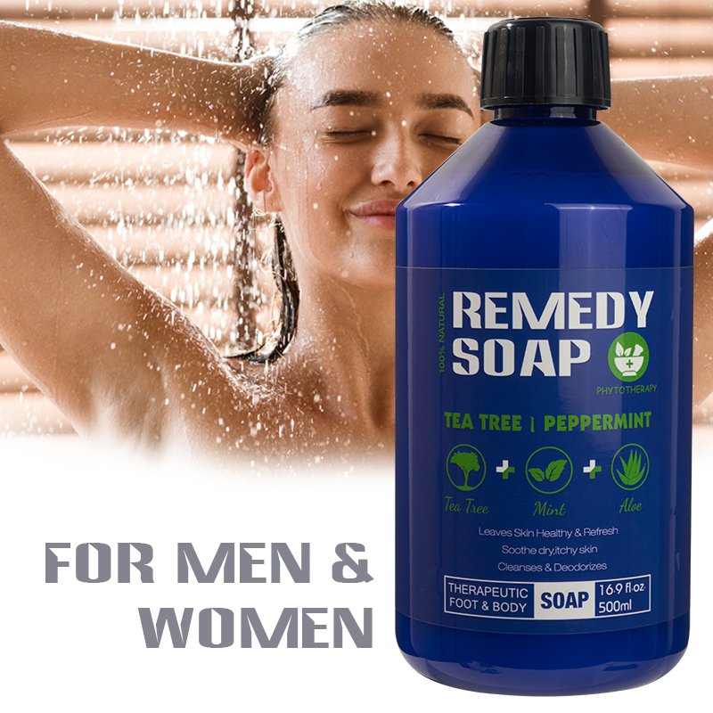 FATAZEN Organic Body Wash Natural Rosemary Tea Tree Oil Soap Private Label Remedy Refreshing Healing Nourishing Shower Gel