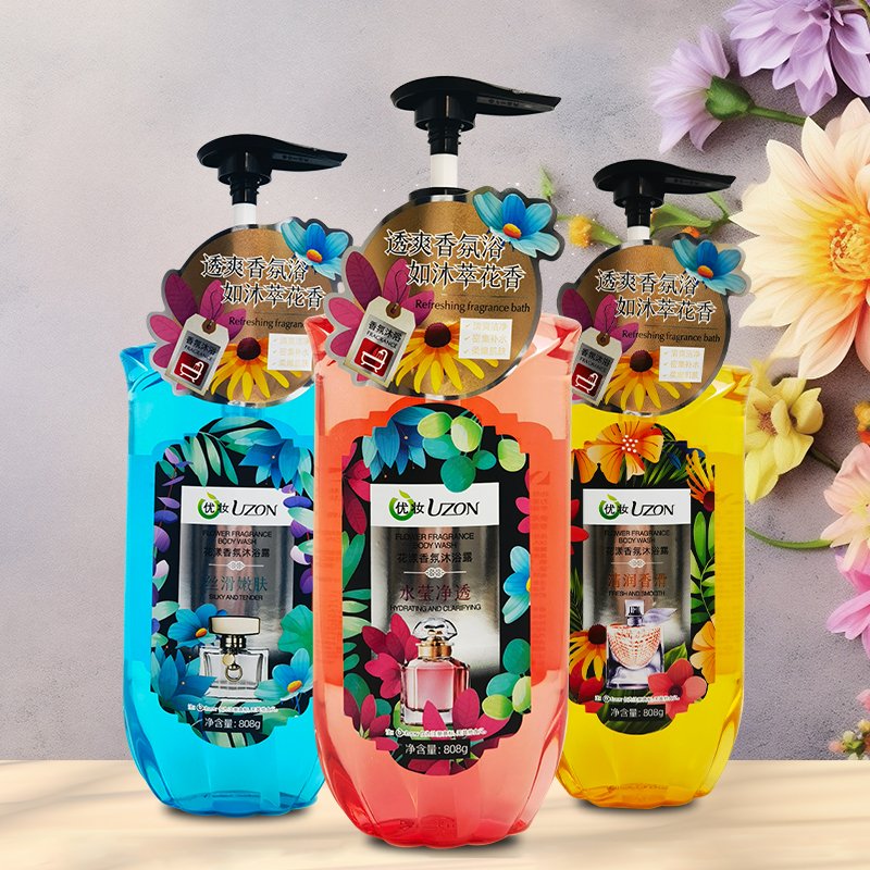 Perfumed Body Wash Shower gel Factory Wholesale Whitening Lightening Flower Scented Exfoliating Shower gels