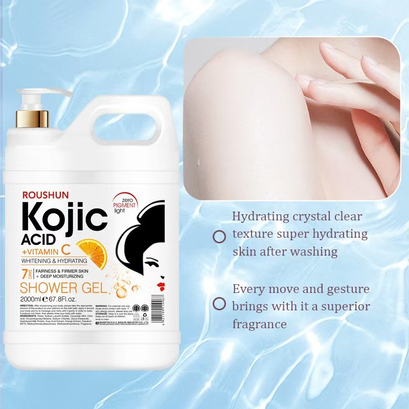 Big Size Kojic Shower Gel Nourishing Kojic Anti-wrinkle Good Quality 2000ml Deep Cleansing Kojic Acid shower ge